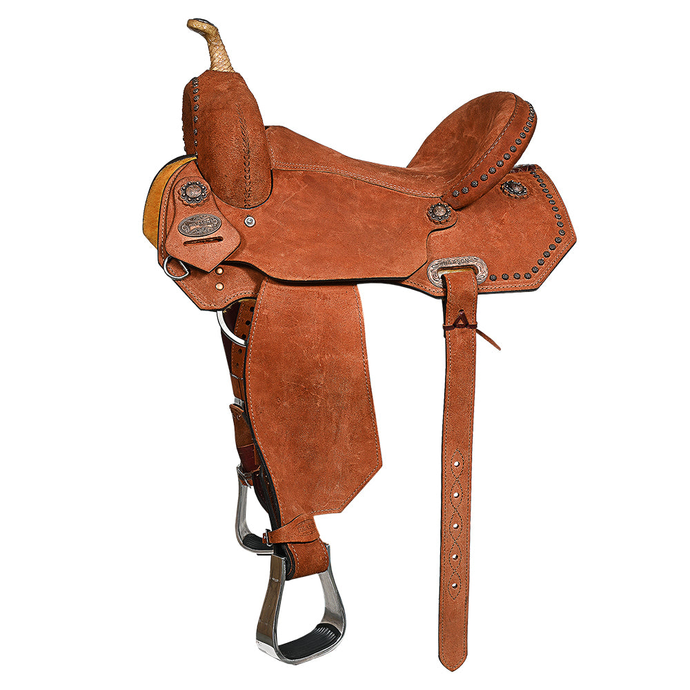 Hilason Western Horse Barrel Racing Wooden Tree American Leather Saddle
