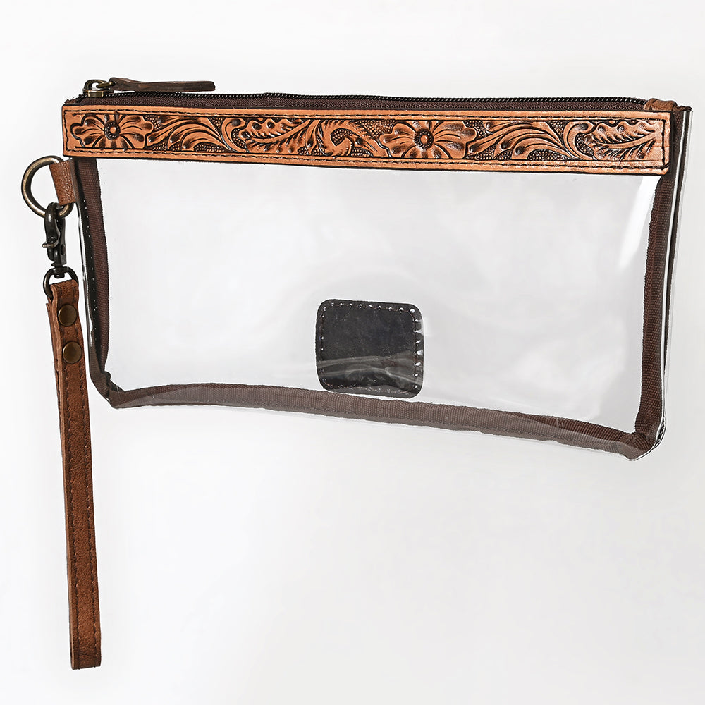 American Darling Western Hand Tooled Carved Genuine Leather Clear Bag Women Handbag Purse| Handbags |Leather