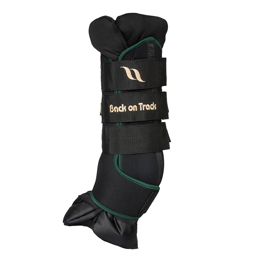 Back On Track Horse Leg Pair Royal Quick Wraps Deluxe Polyester Black Flexible Protective Boots