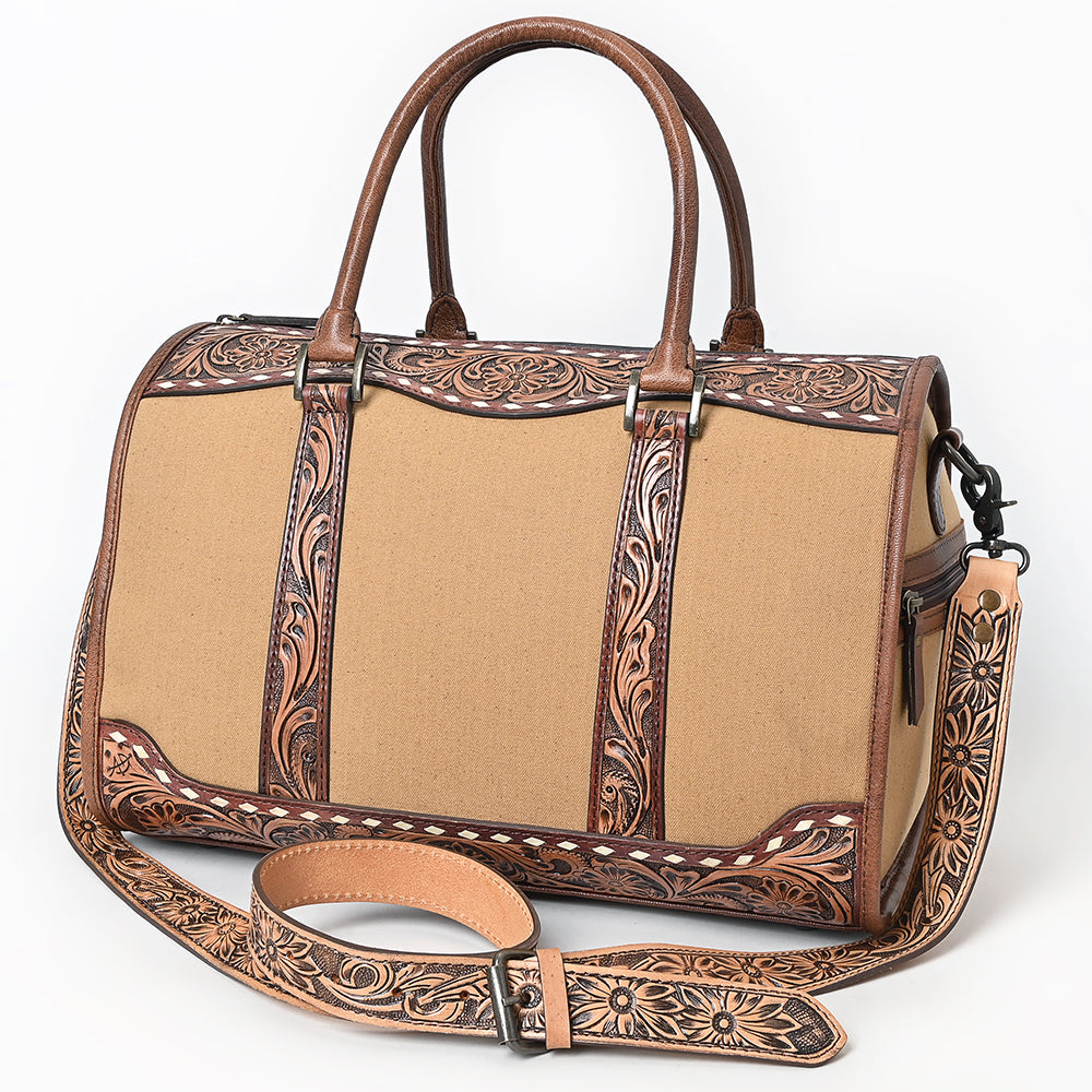 American Darling Duffel Hand Tooled Saddle Blanket Genuine Leather Women Bag Western Handbag Purse