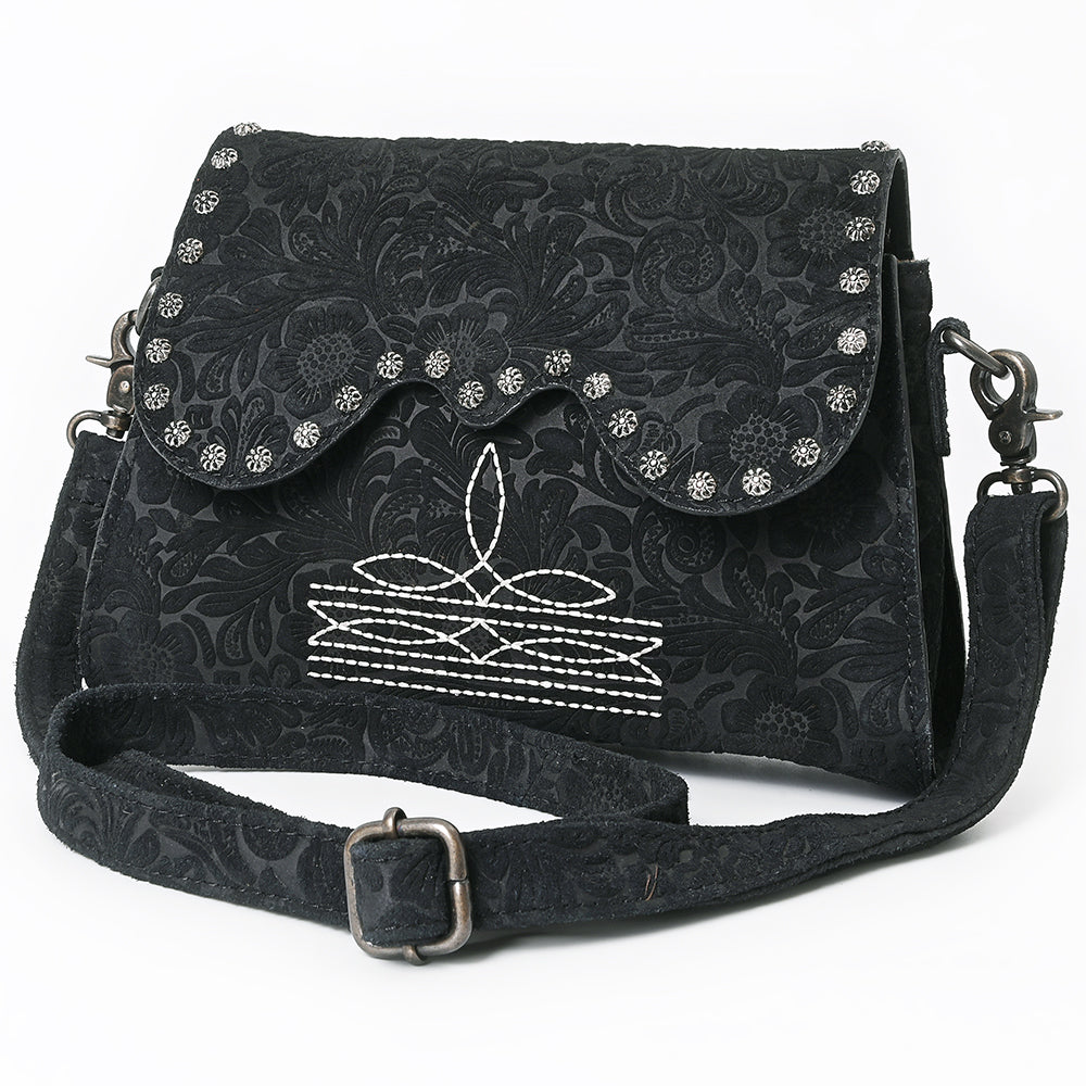American Darling Crossbody Beautifully Suede Embosed Leather women bag