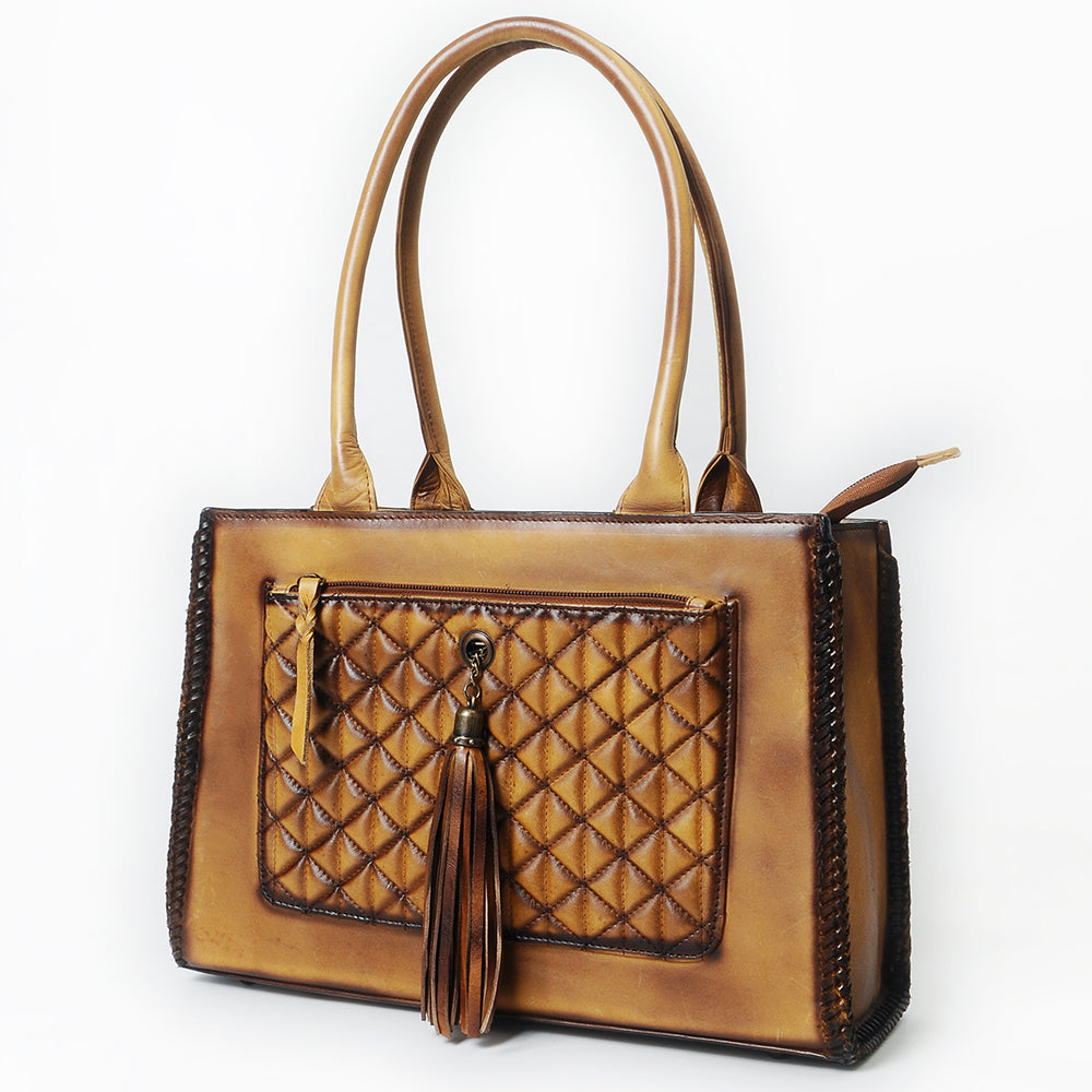 American Darling Tote Bag Beautifully Quilted Genuine Leather women
