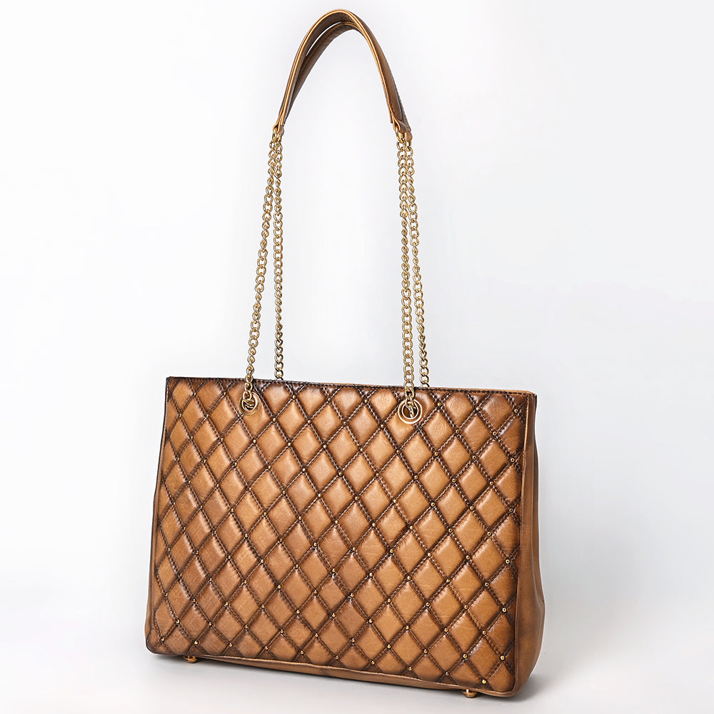 American Darling Tote Chain Strap Genuine Leather Women Bag Western Handbag Purse