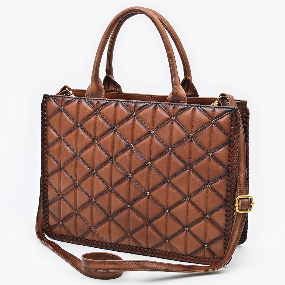 American Darling Tote Beautifully Quilted Genuine Leather women handbag