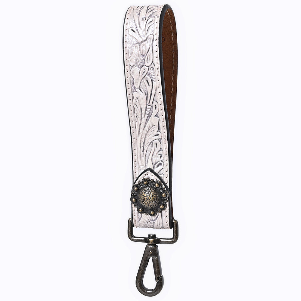American Darling ADKR217 Hand Tooled Genuine Leather Wristlet Key Ring