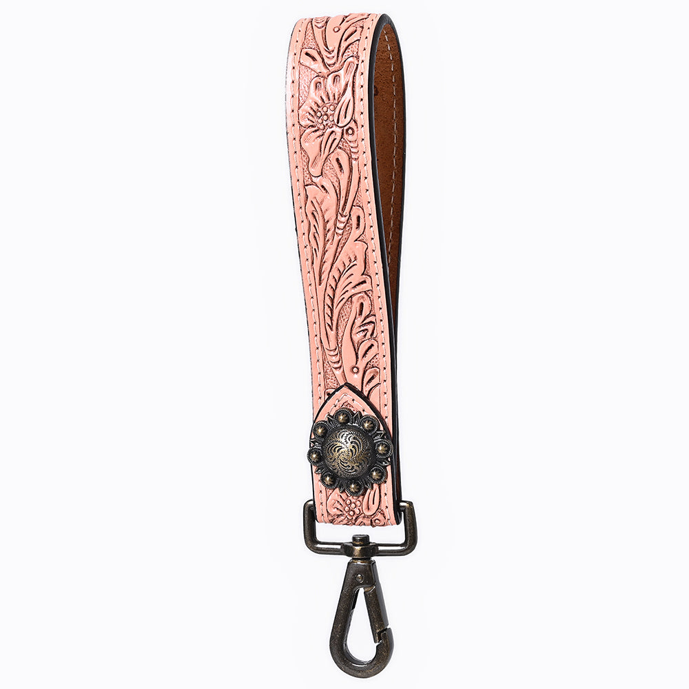 American Darling ADKR217 Hand Tooled Genuine Leather Wristlet Key Ring