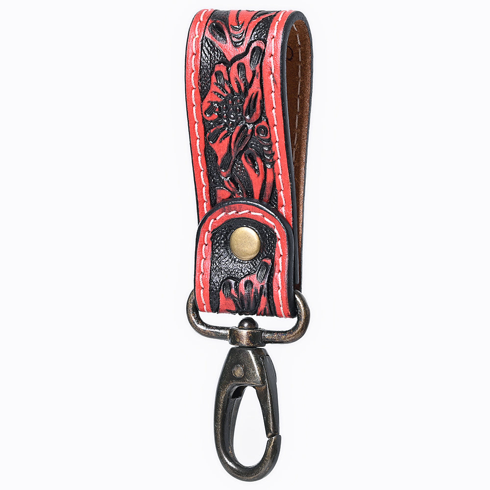 American Darling ADKR218 Hand Tooled Genuine Leather Wristlet Key Ring