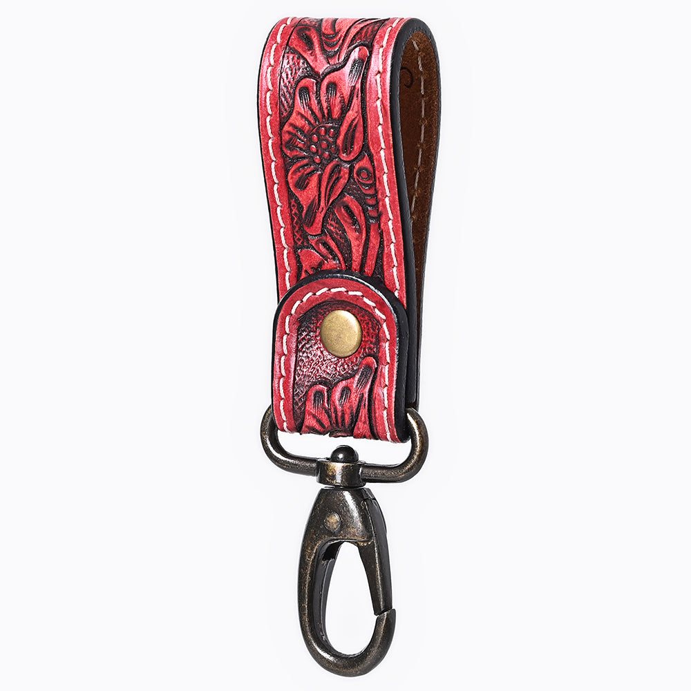 American Darling ADKR218 Hand Tooled Genuine Leather Wristlet Key Ring