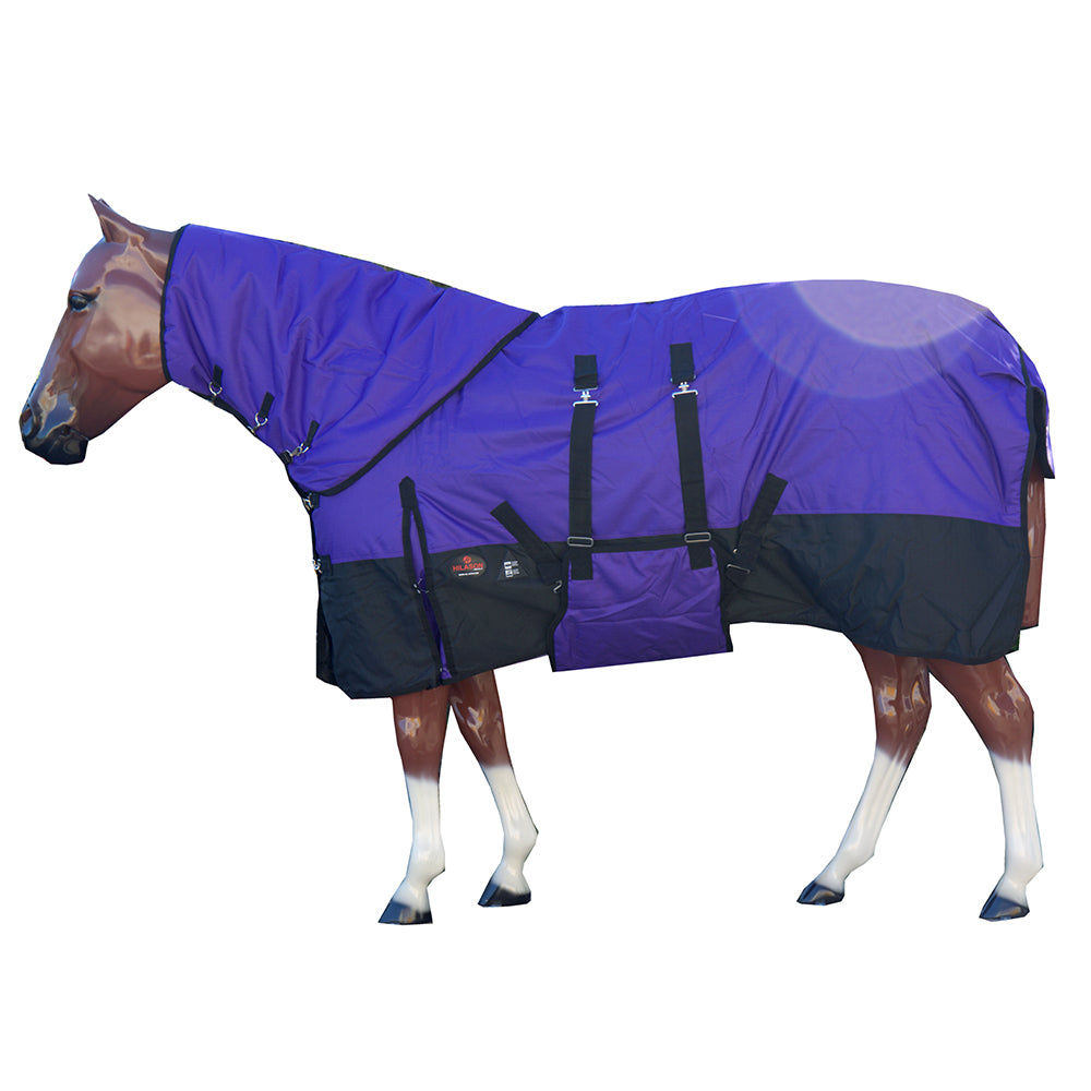 HILASON 1200D Waterproof Winter Horse Blanket Neck Cover Belly Wrap-78 Inches | Horse Blanket | Horse Blankets for Winter Waterproof | Horse Turnout Blanket | Horse Turnout