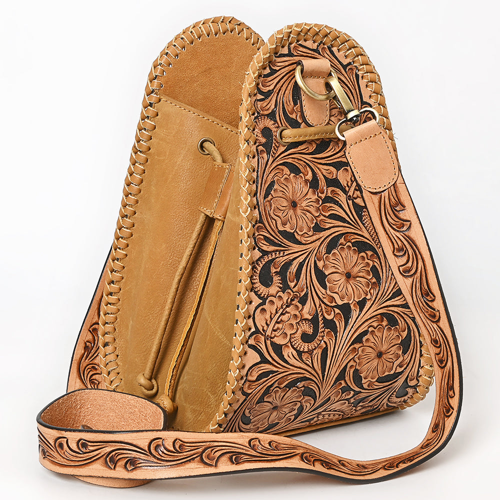 American Darling Bucket Hand Tooled Genuine Western Leather Women Handbag