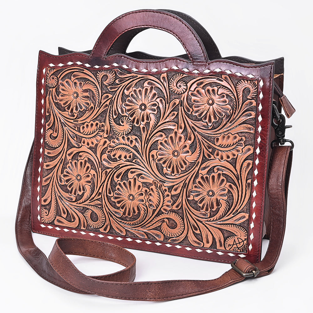 American Darling Crossbody Beautifully Hand Tooled Leather women bag Handbag