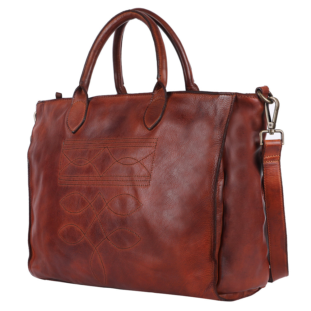 Spaghetti Western Tote Genuine Leather women bag handbag purse