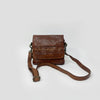 Spaghetti Western Hand-Dyed Genuine Leather Crossbody Bag Vintage European Cowhide Messenger Studded Full Grain Western Purse