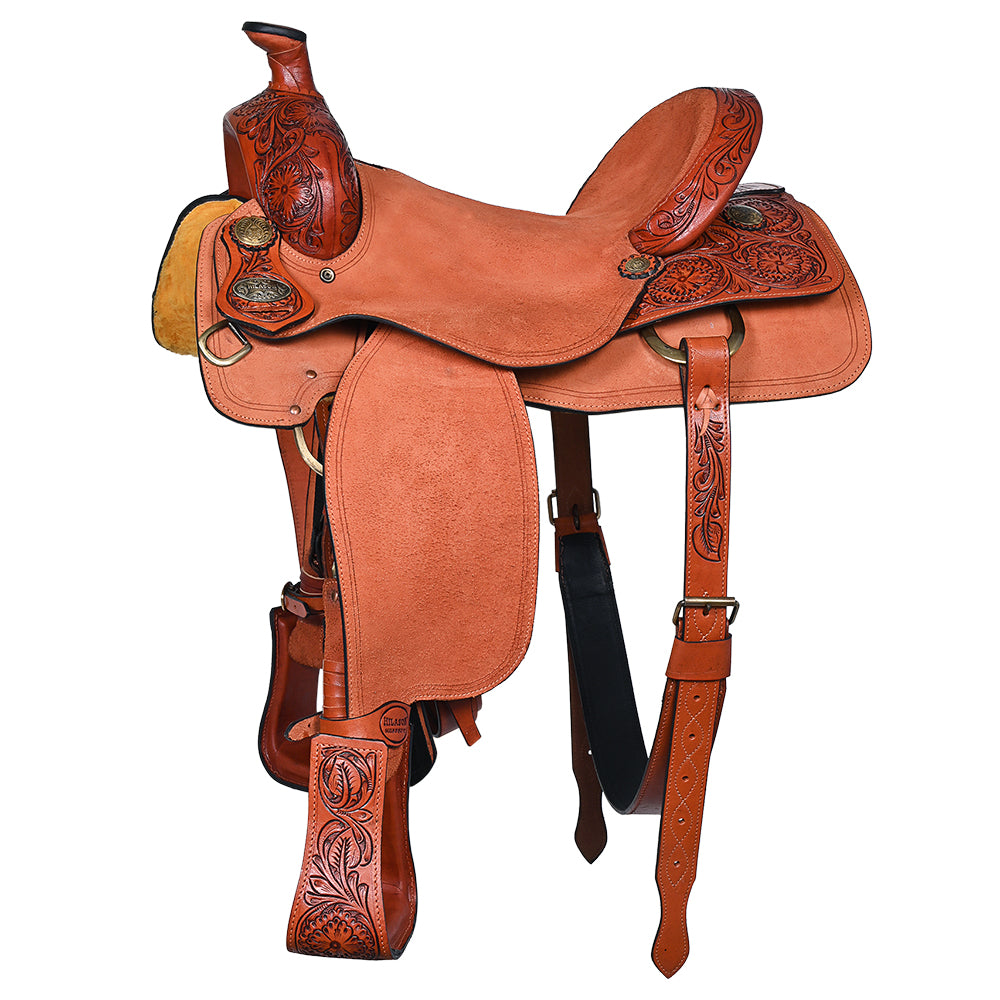Hilason Western Horse Saddle American Leather Ranch Roping Cowboy