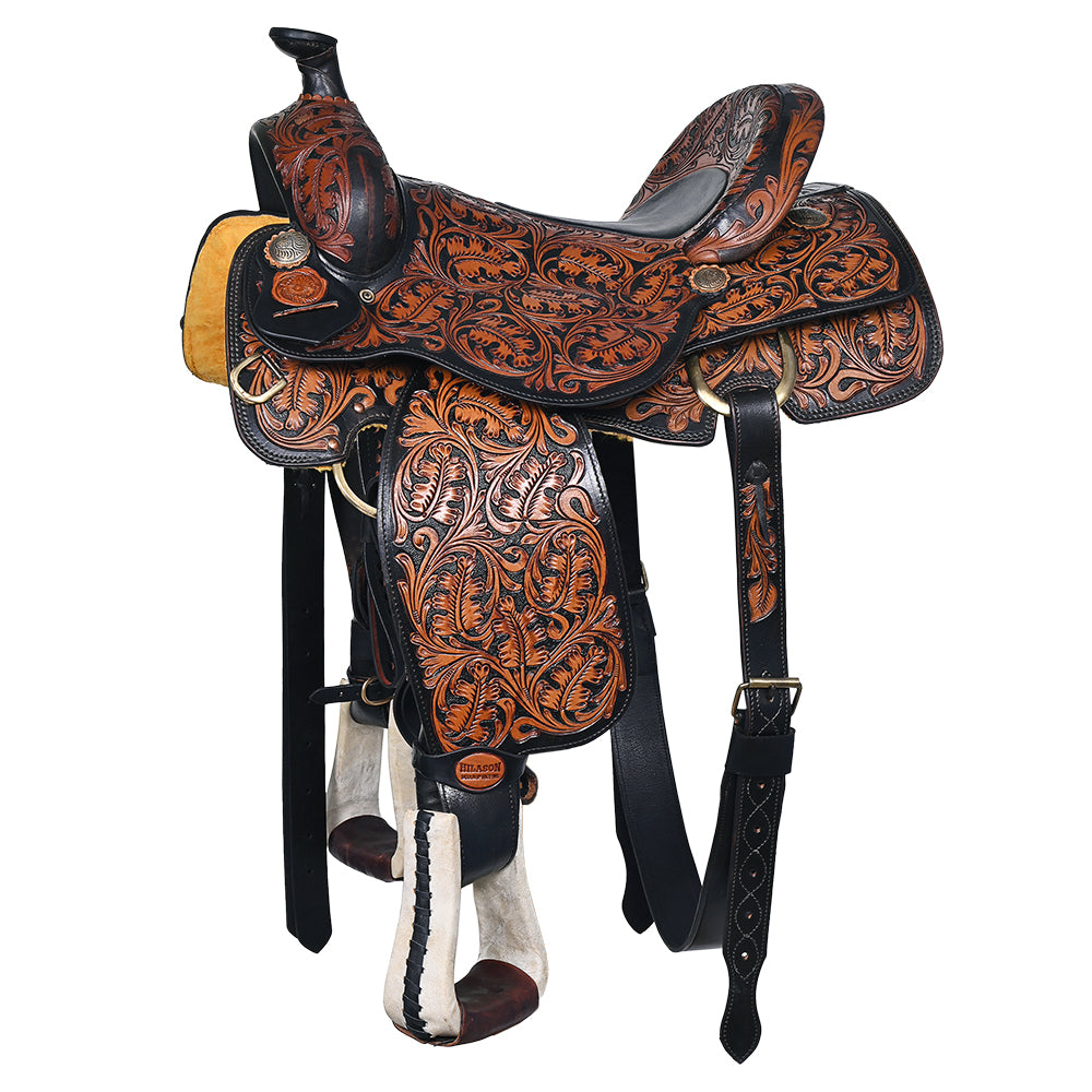 Hilason Western Horse Saddle American Leather Ranch Roping Cowboy