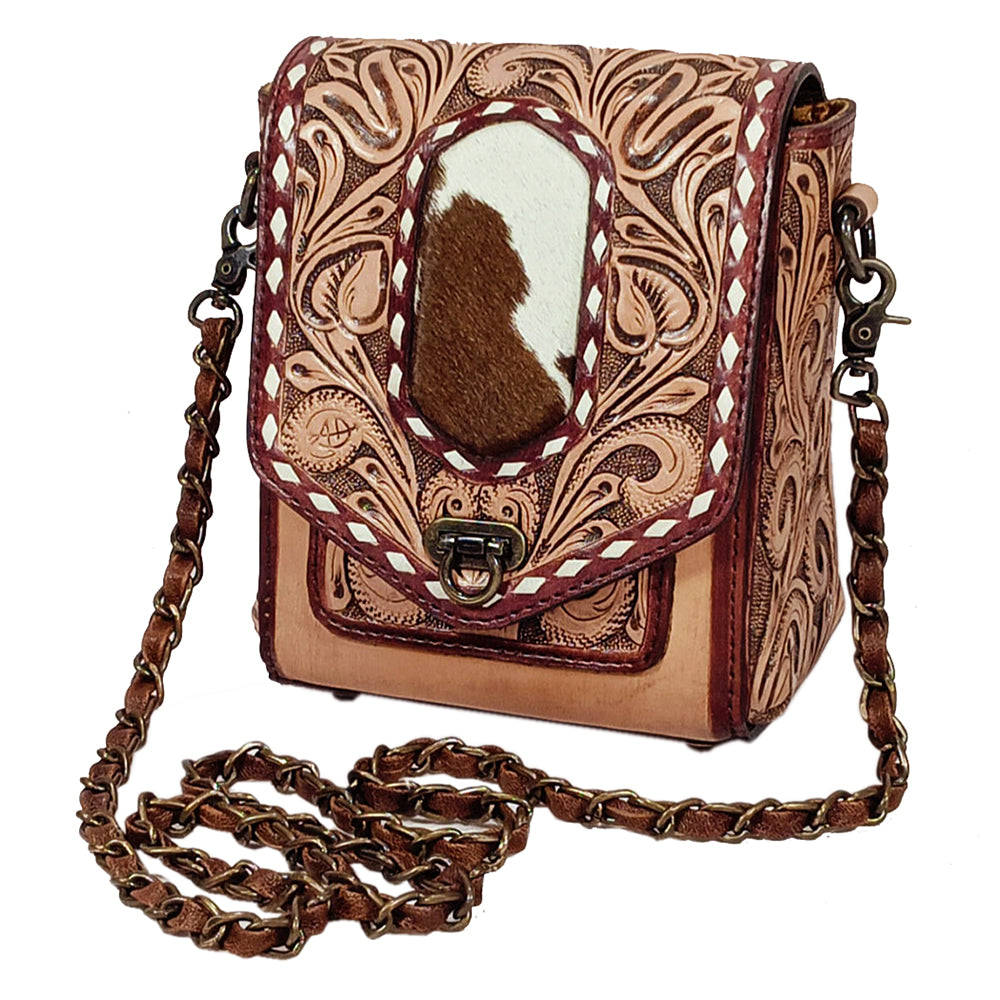 American Darling Crossbody Hand Tooled Genuine Leather Women Bag Western Handbag Purse