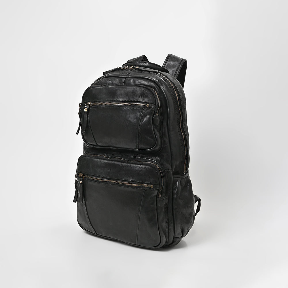 Spaghetti Western Vegetable Tanned Full Grain Genuine Leather Backpack for Travel & Laptop Bag for Men & Women YKK Zippers