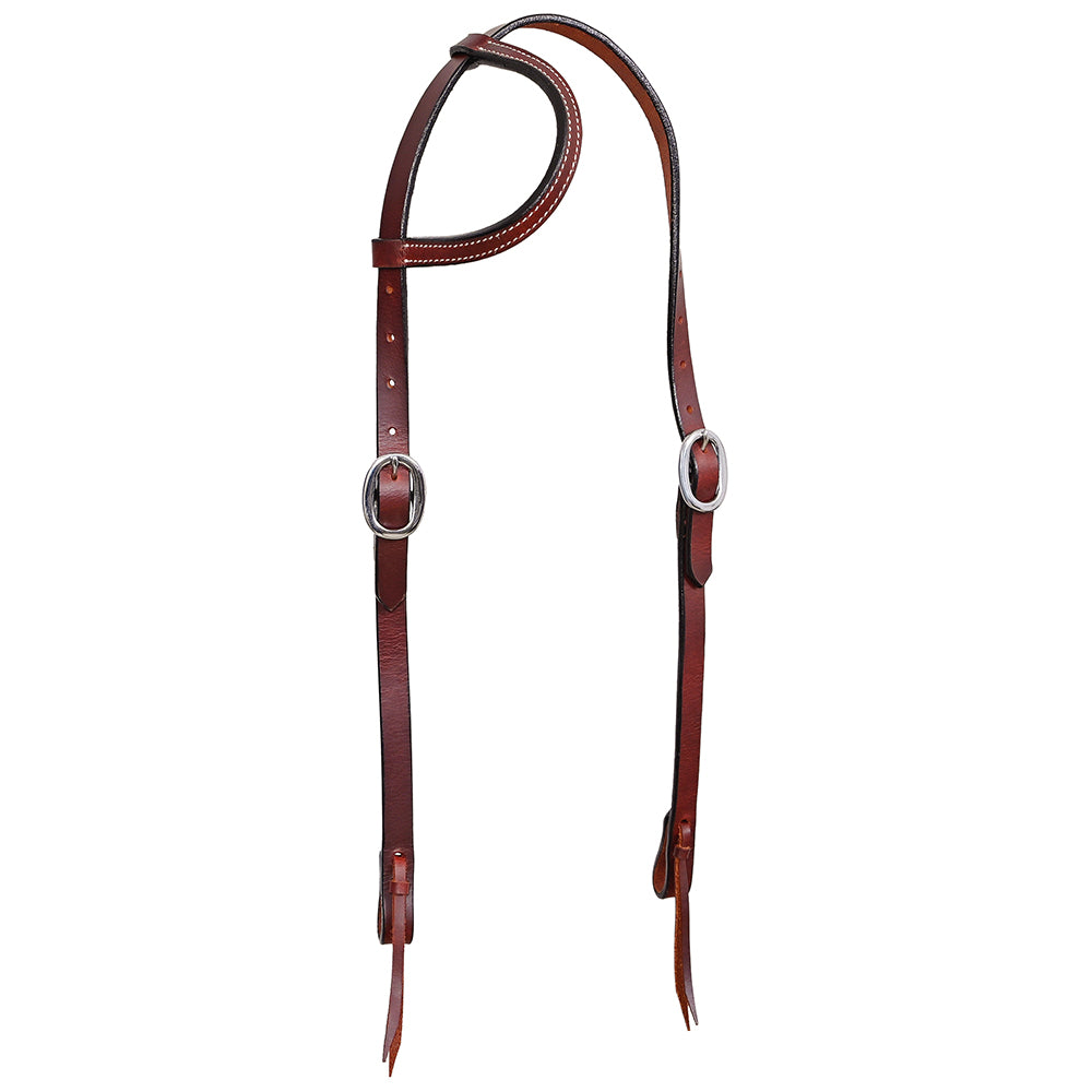 HILASON Western Horse American Leather Headstall Tack Plain Dark Brown