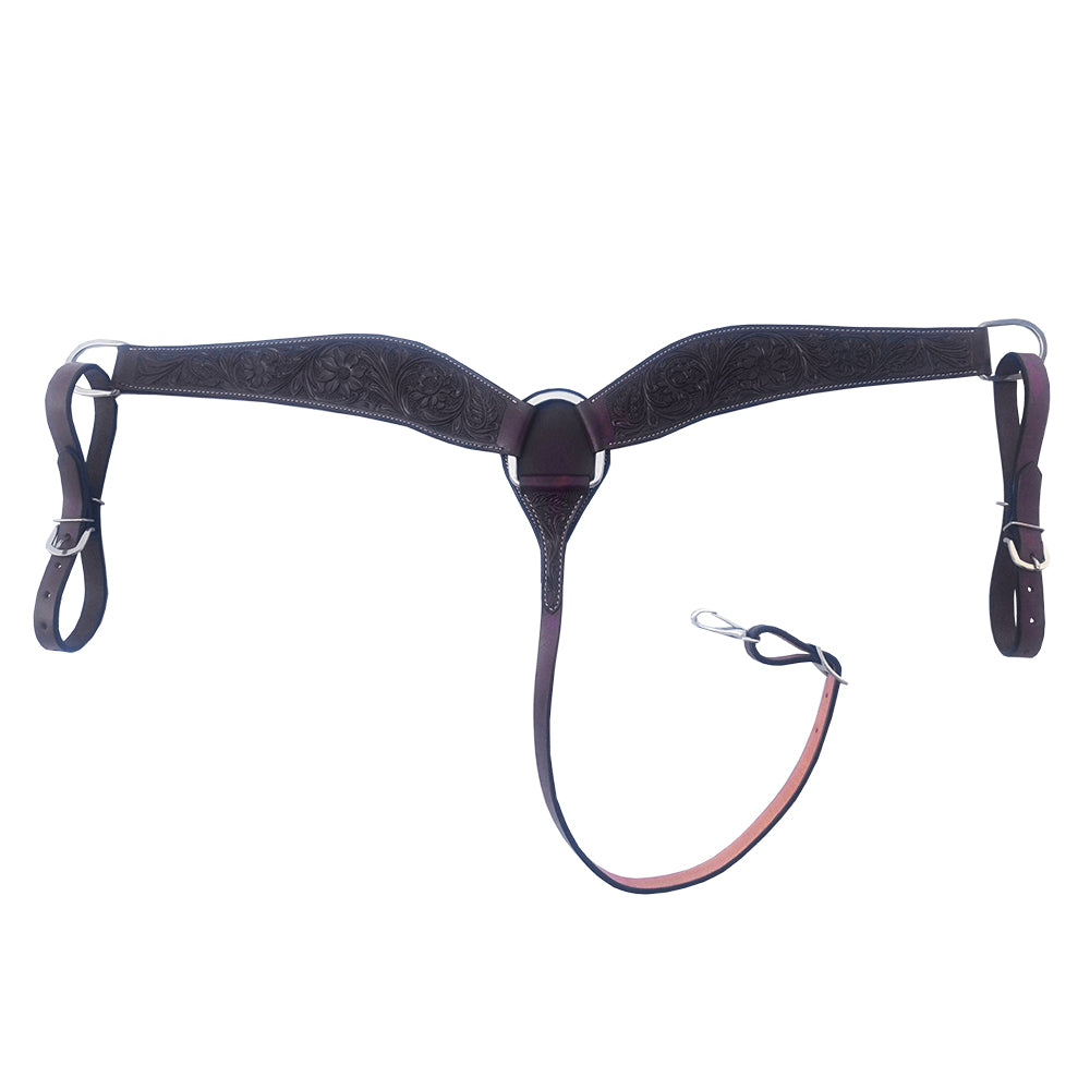 HILASON Western Horse American Leather Breast Collar Tack Dark Brown