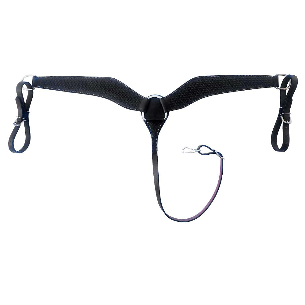 HILASON Western Horse American Leather Breast Collar Tack Black