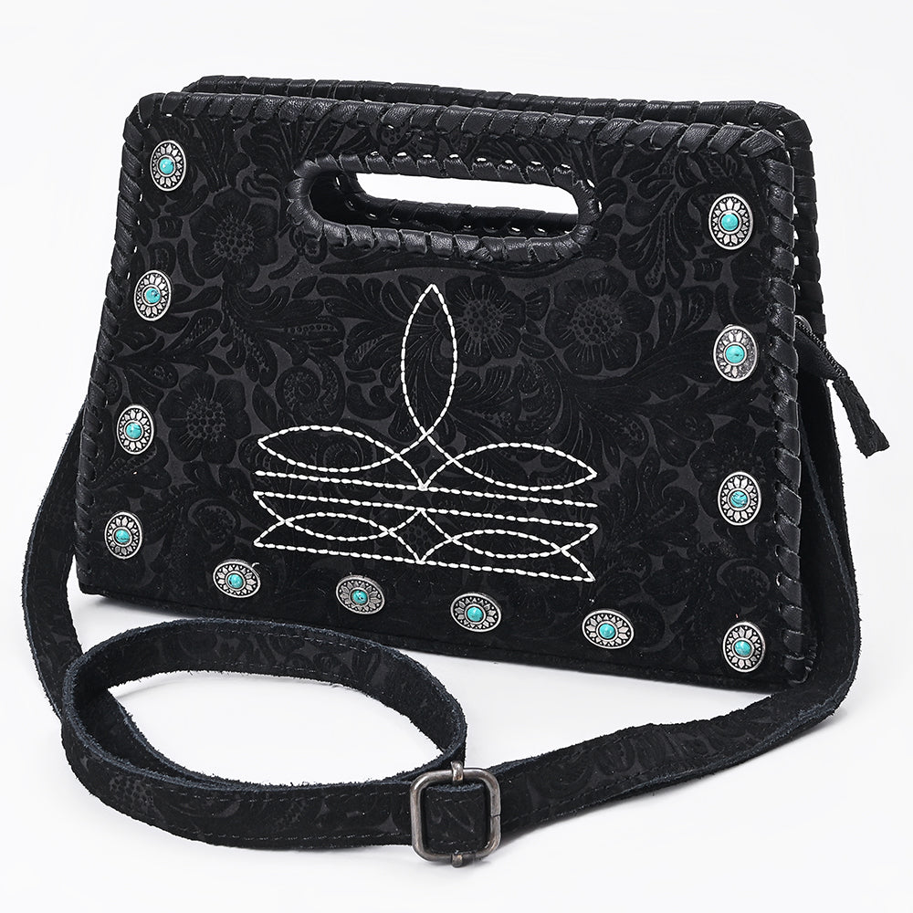 American Darling Clutch Beautifully hand tooled Genuine Leather women handbag