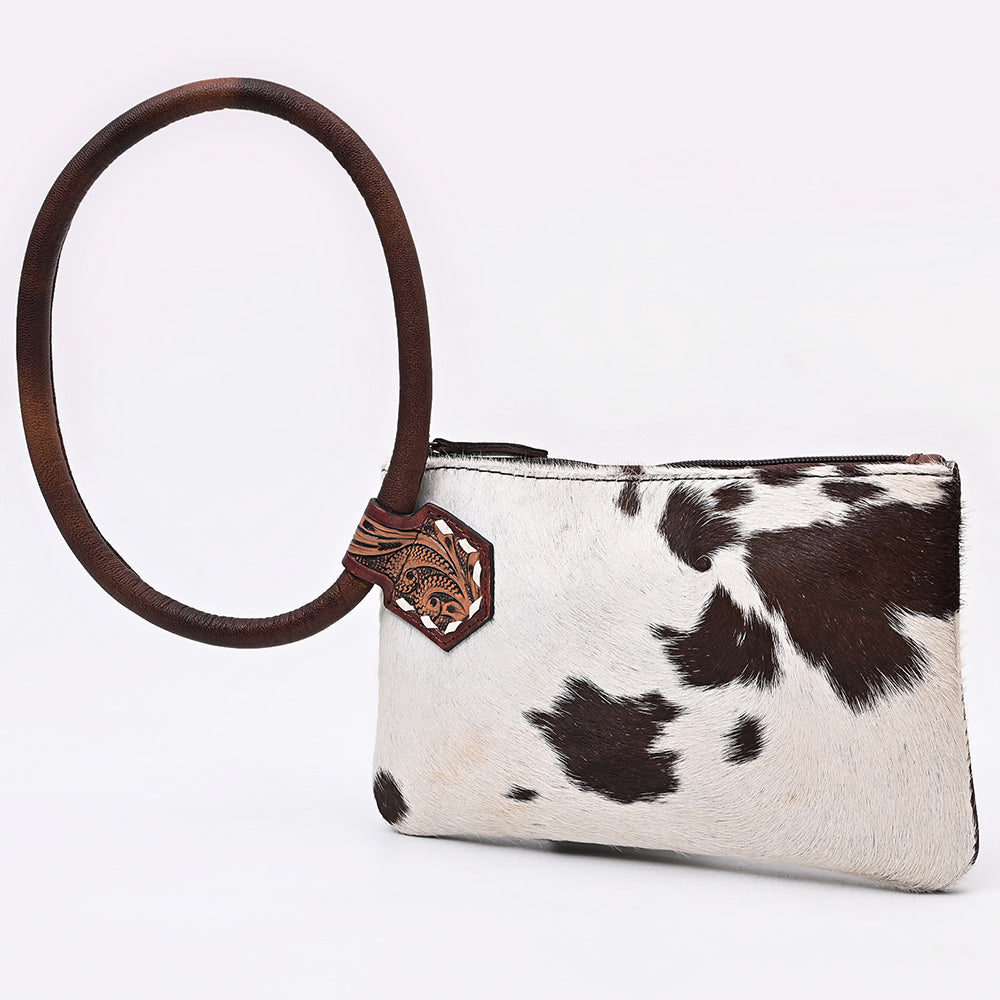 American Darling Wristlet Beautifully Hair On Genuine Leather women handbag