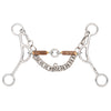 BAR H EQUINE Western Gag Bit with Copper Wire Wrapped Mouthpiece & Life Saver Link