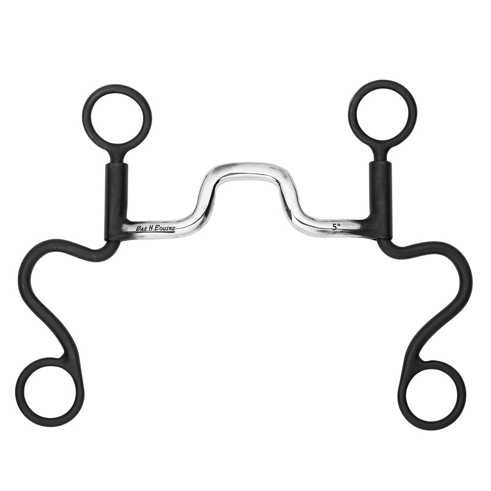 BAR H EQUINE Western Antique Short Shank Bit with Low Port Tongue Relief Mouthpiece