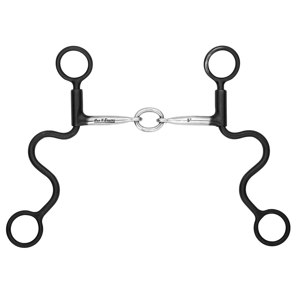 BAR H EQUINE Western Antique Cavalry Shank Bit with Life Saver Mouthpiece