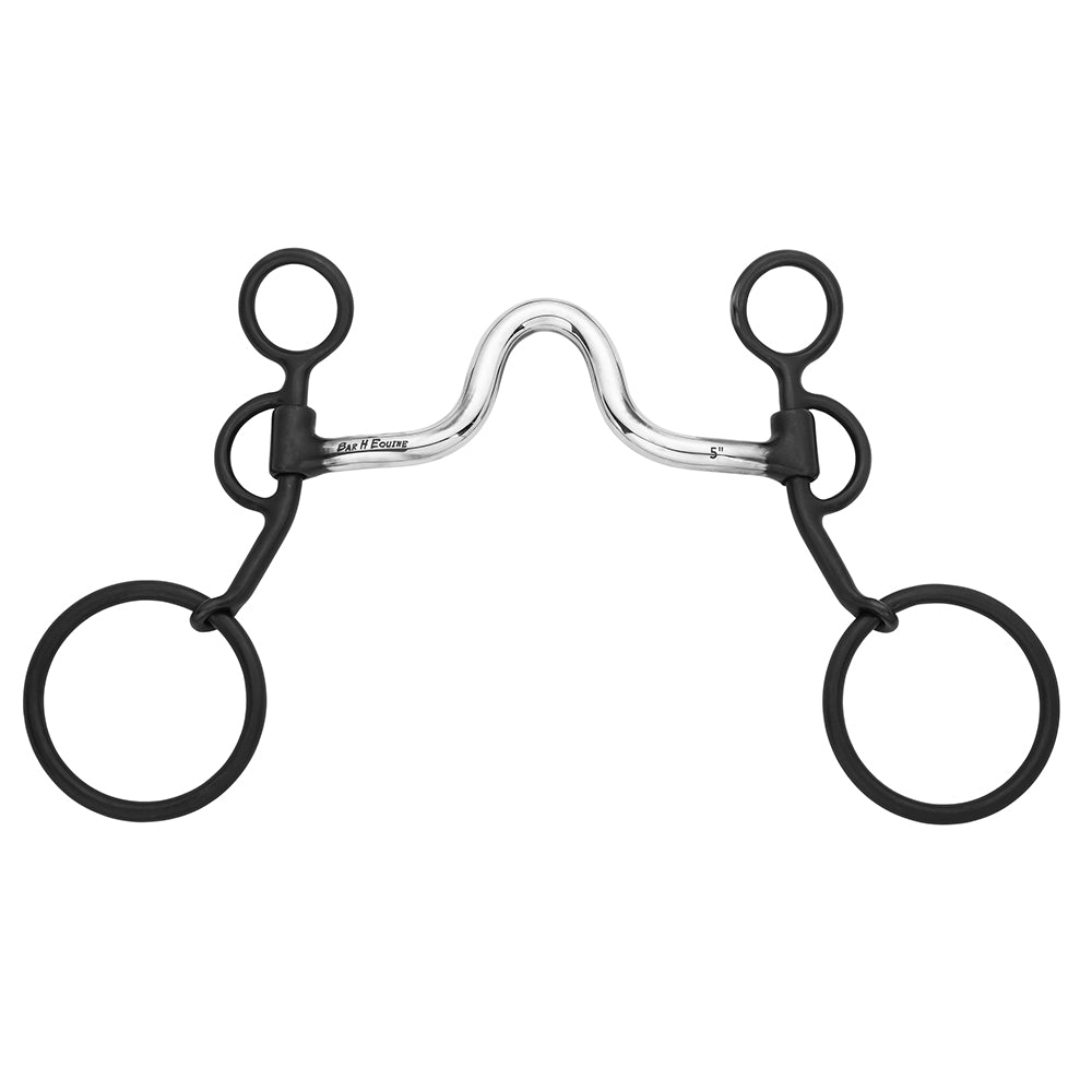 BAR H EQUINE Western Antique Cowboy Shank Bit with Low Port Tongue Relief