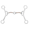 BAR H EQUINE Western Argentine Gag Bit Twisted Copper Wire Mouthpiece with Life Saver Link