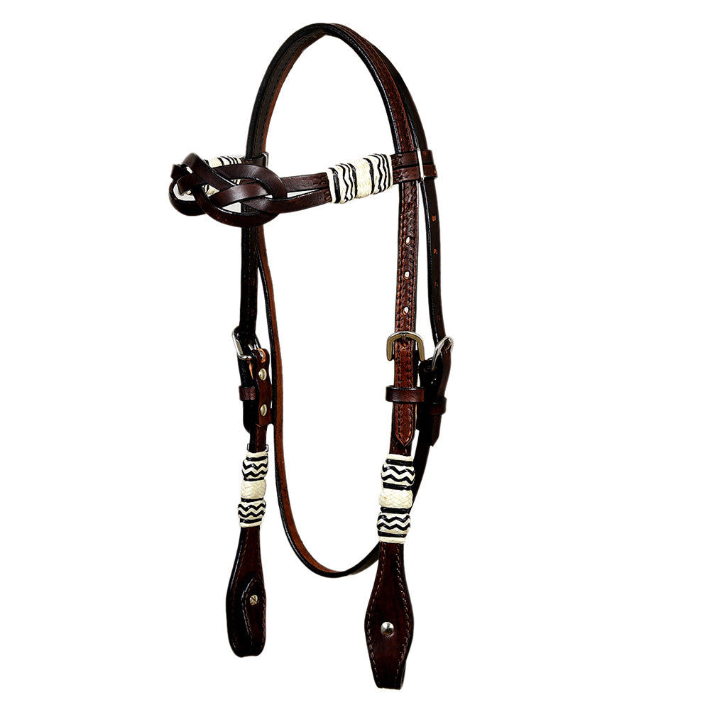 HILASON Western Horse Headstall Genuine American Leather brown