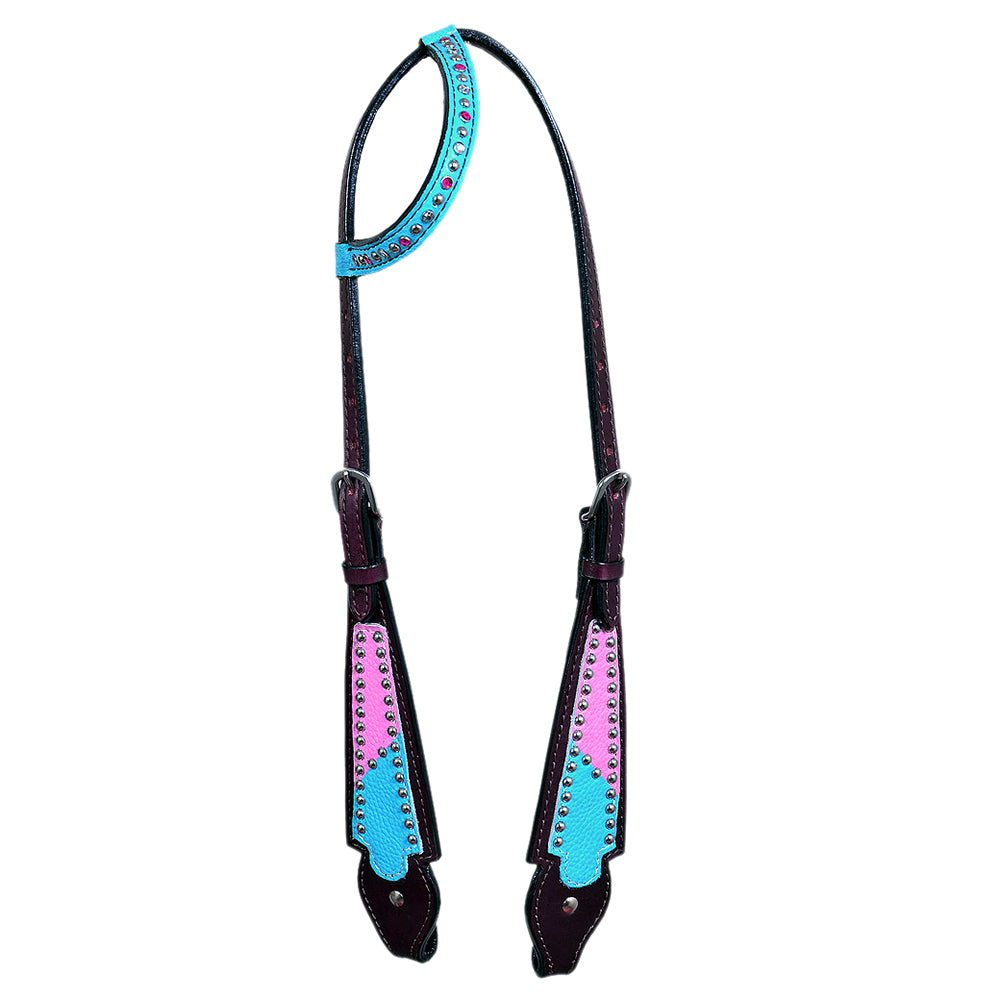 HILASON Western Horse Headstall Tack Genuine American Leather Dark Brown