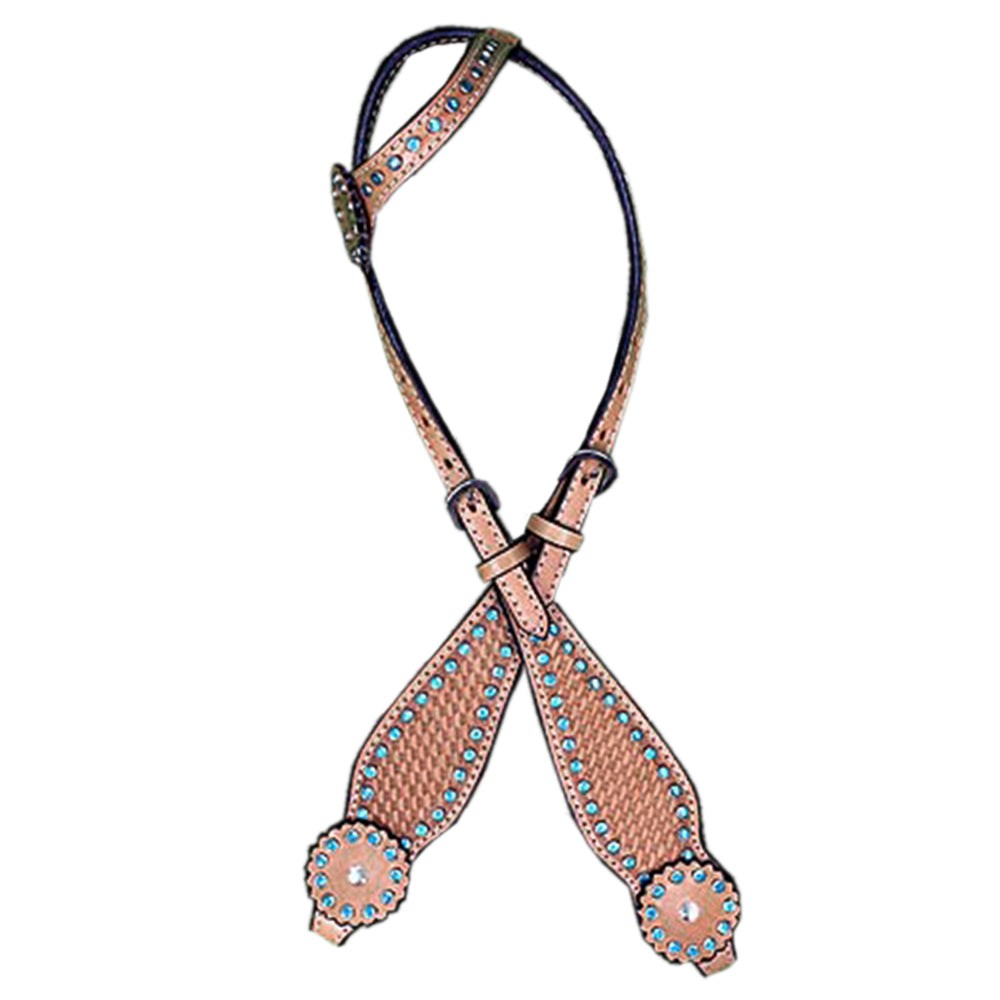 HILASON Western Horse Headstall Breast Collar Tack Set Genuine American Leather