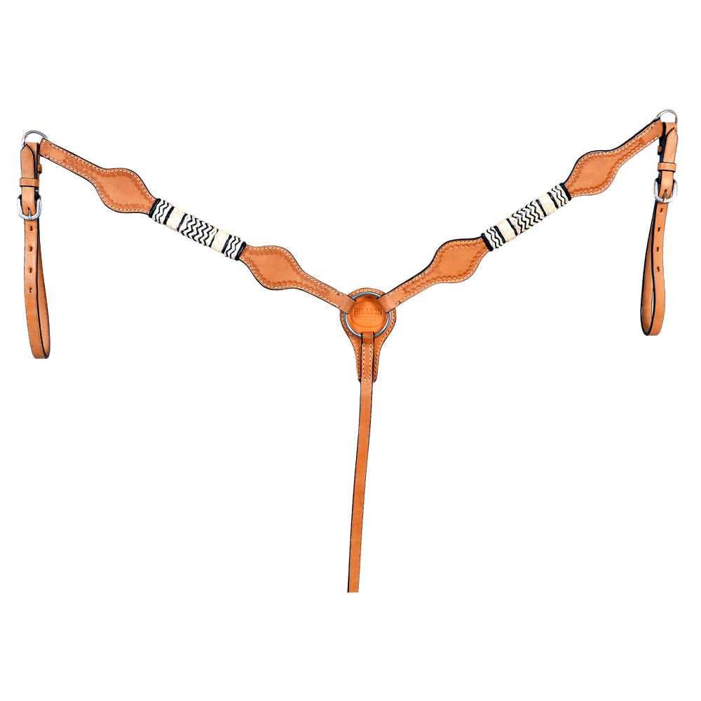 HILASON Western Horse Breast Collar Tack Genuine American Leather Tan