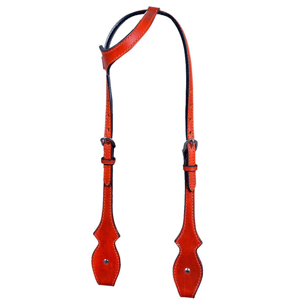 HILASON Western Genuine Leather Horse One Ear Headstall Tack Mahogany