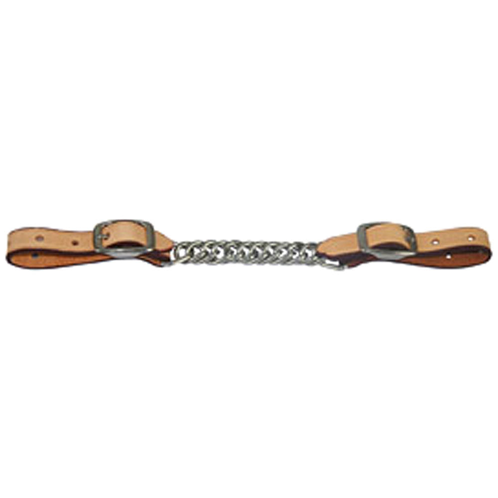 HILASON Western 5/8" Single Flat Link Nickel Twisted Curb Chain Strap
