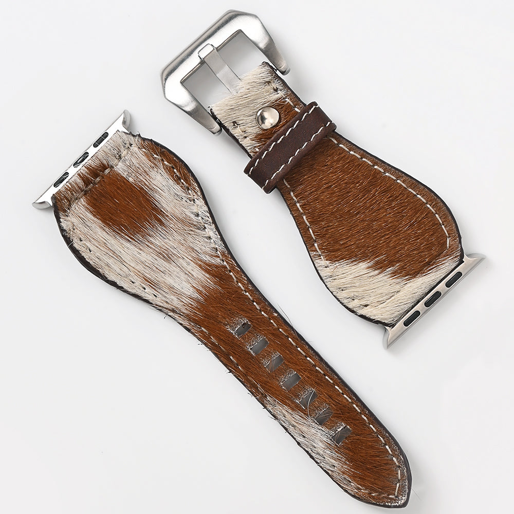 American Darling Beautifully Hair-On Genuine Leather I watch Strap Men and Women Unisex