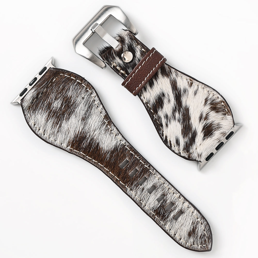 American Darling Beautifully Hair-On Genuine Leather I watch Strap Men and Women Unisex