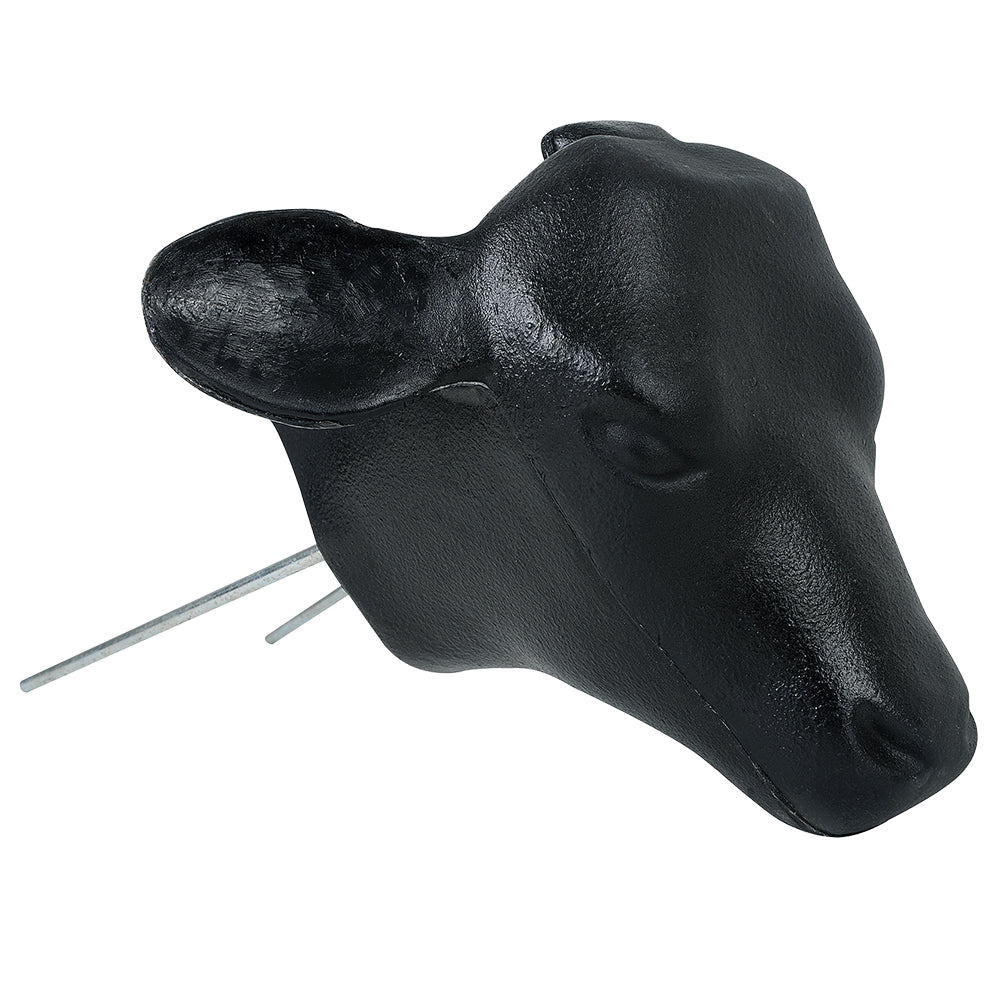 CLASSIC ROPE Black Molded Plastic Calf Head Roping Dummy with Spikes for Practice