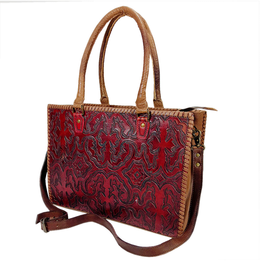 American Darling Tote Hand Tooled Genuine Leather women bag western handbag purse