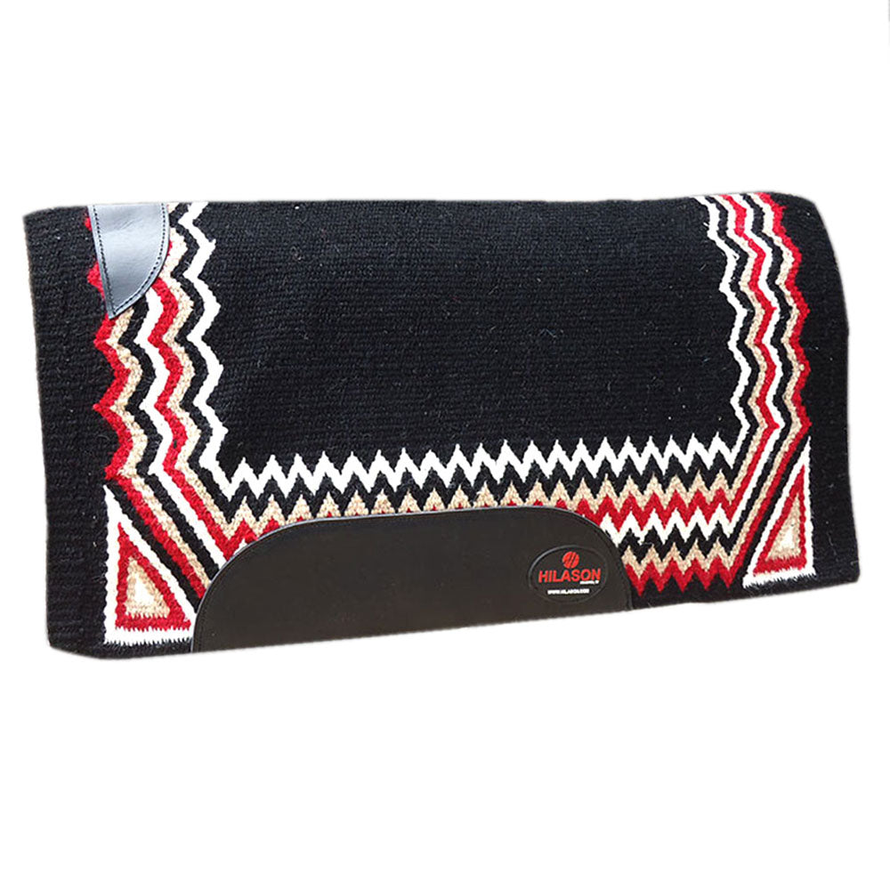 Hilason Horse Western Saddle Blanket New Zealand Wool Black