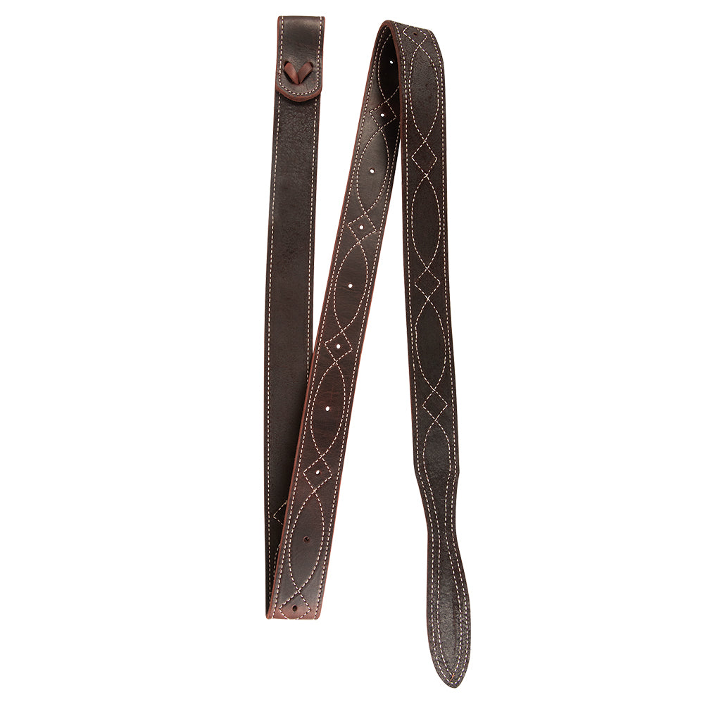 Marting Saddlery 1 3/4" Stitched Leather Long Latigo Cinch Strap for Western Saddles