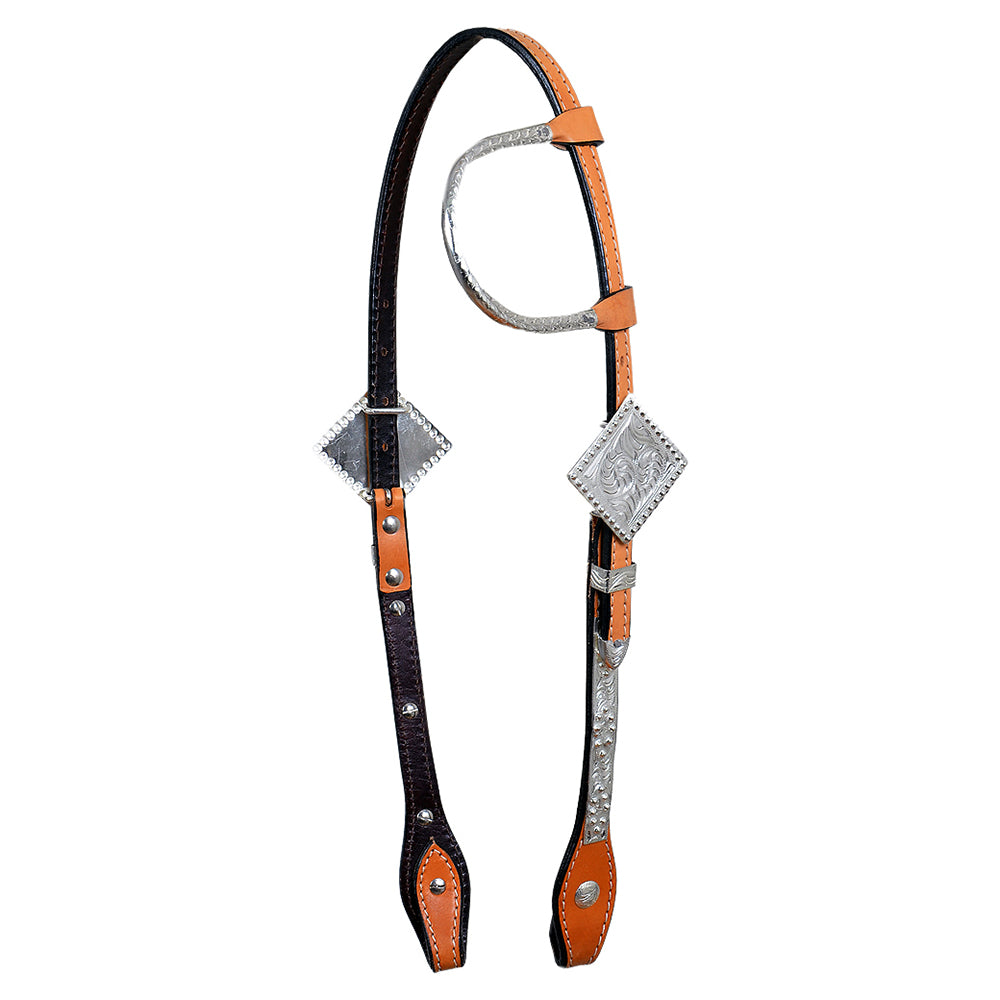 Hilason Western Horse One Ear Headstall Bridle American Leather Tan