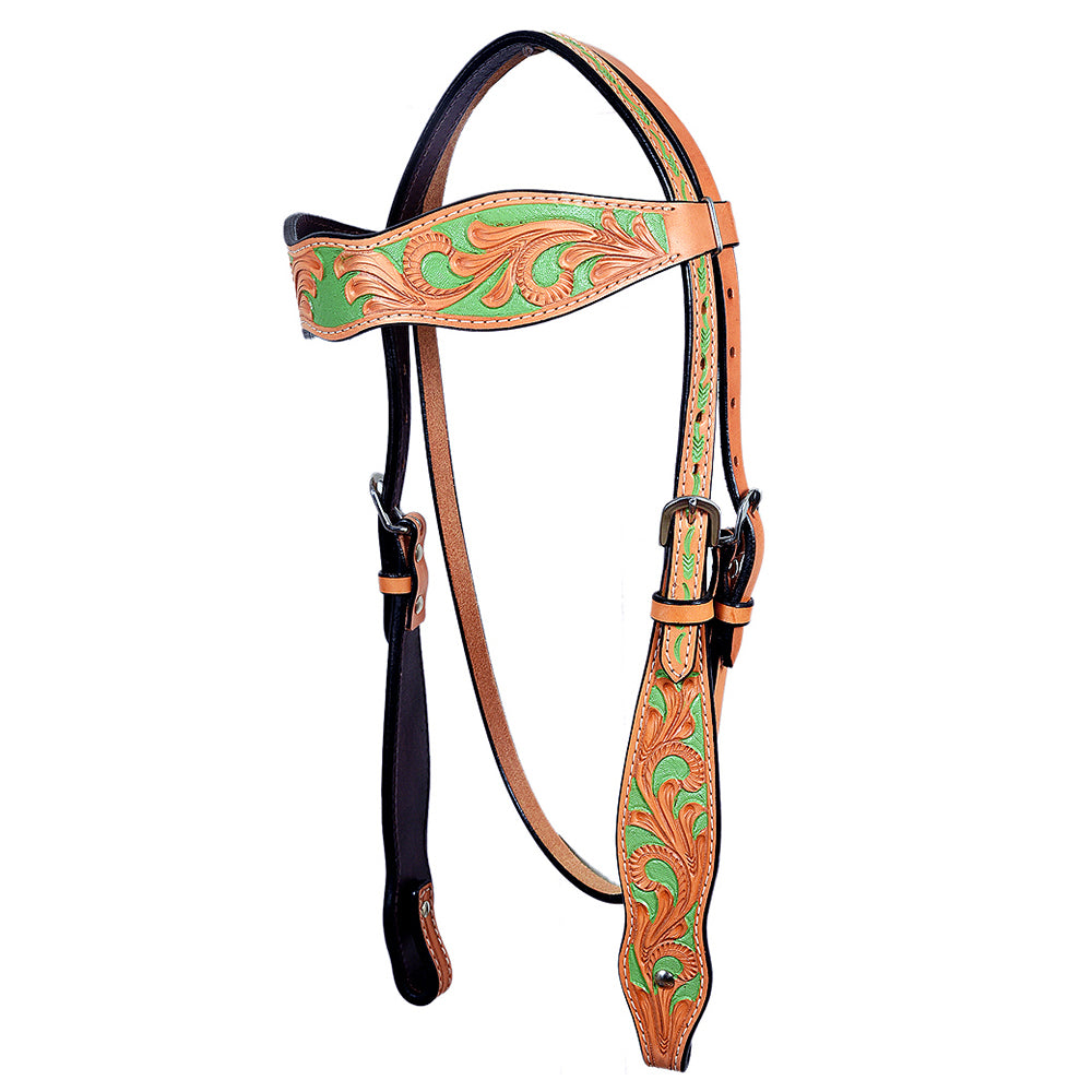 HILASON Western Horse Headstall Tack American Leather Tan