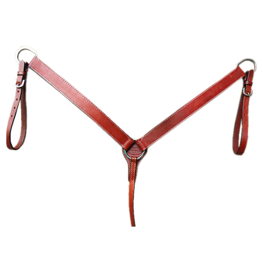 HILASON Western Horse Headstall & Breast Collar Set Tack Genuine American Leather Plain Mahogany