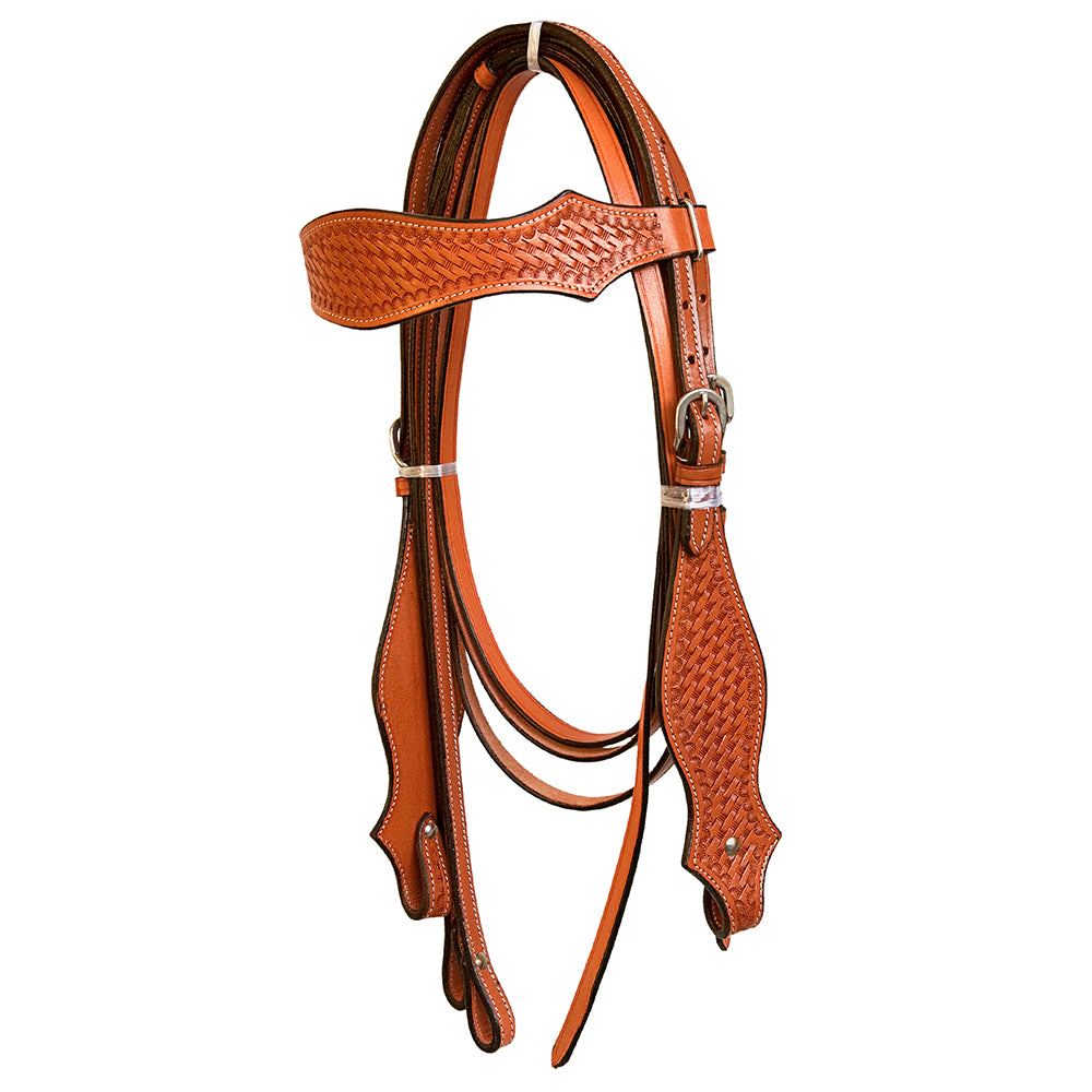 COMFYTACK Western Leather Horse Headstall Brown