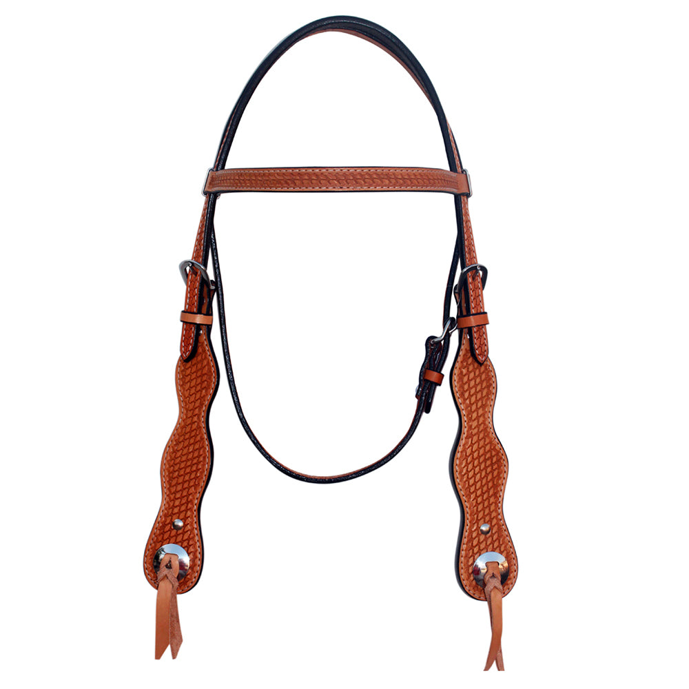 HILASON Western Horse Headstall Tack American Leather Tan