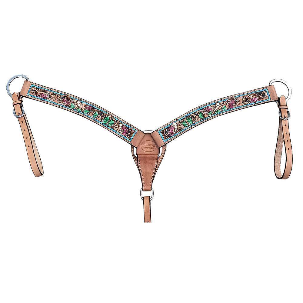Hilason Western Horse Breast Collar Bridle American Leather Tan