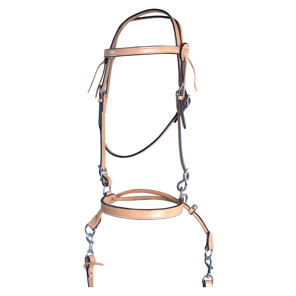 HILASON Western Horse Headstall Tack Genuine American Leather Tan